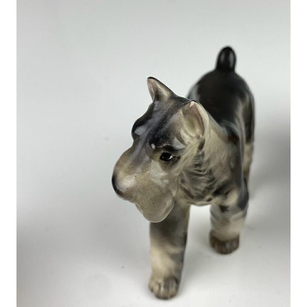 Vtg Dog Assortment Figurines (4) Border Collie Boxer Cocker Spaniel Schnauzer BU - Picture 7 of 12